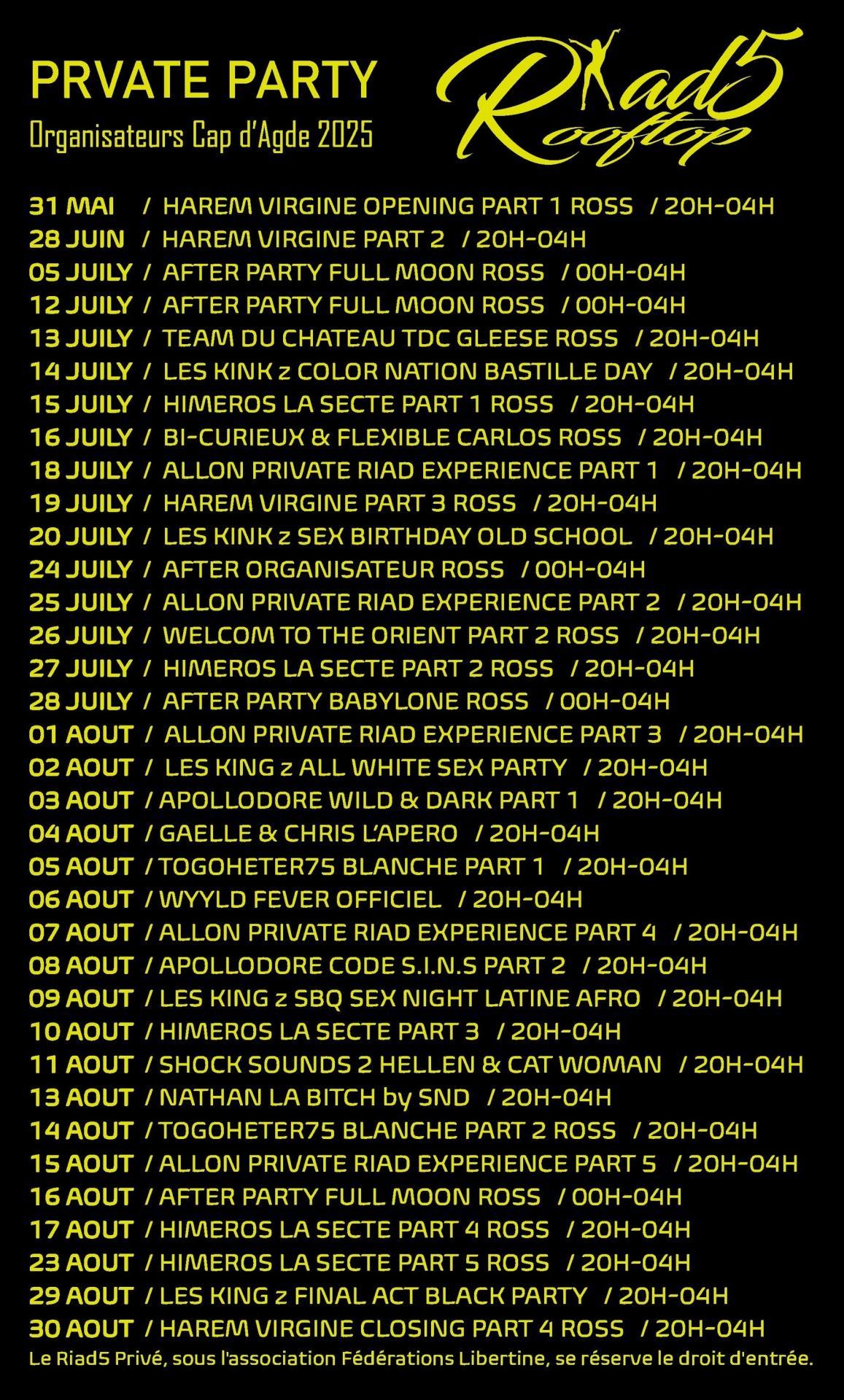 Riad5 programme 2025