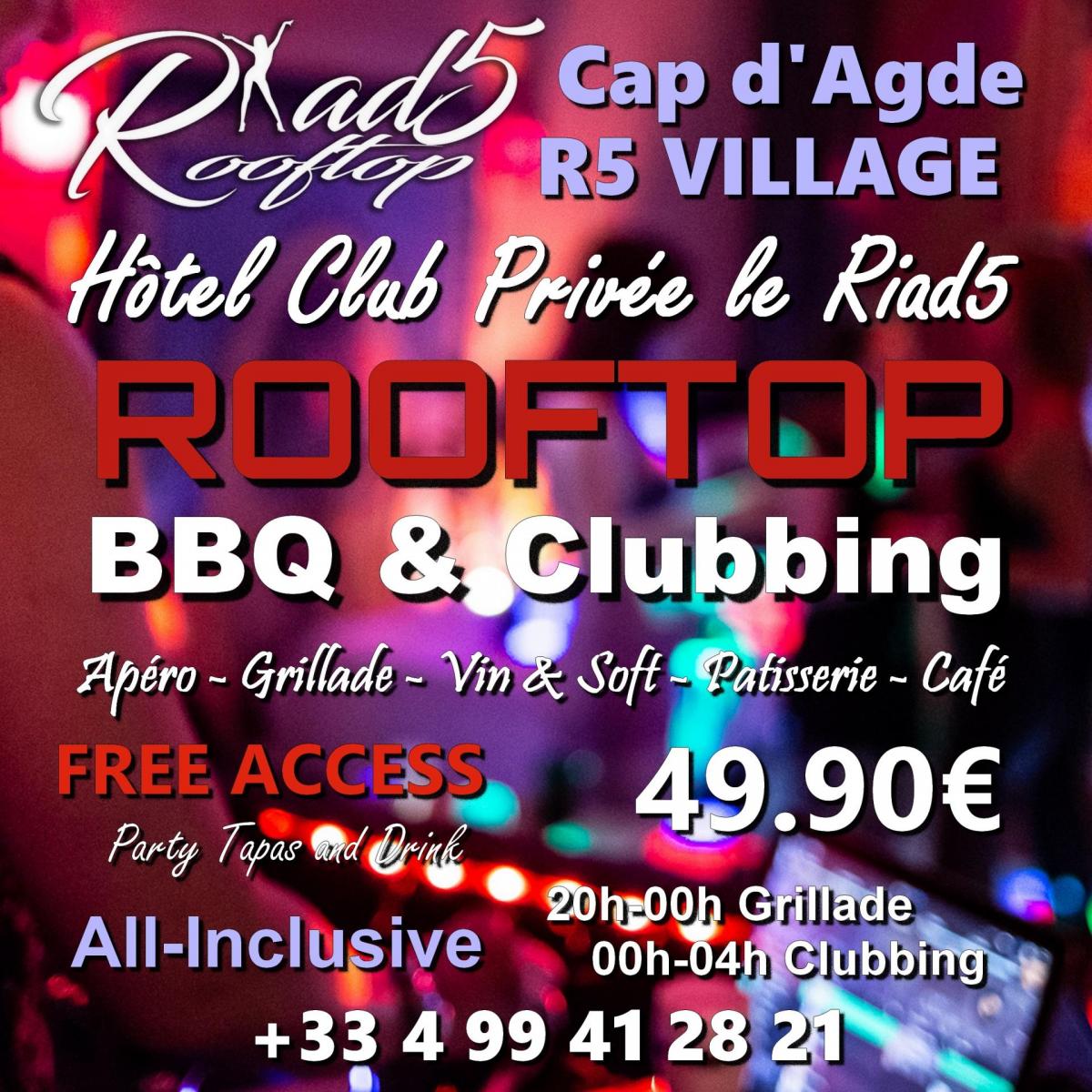 Rooftop bbq 20h-04h all-inclusive